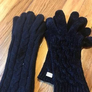 Lot of Two Pairs of Black Gloves